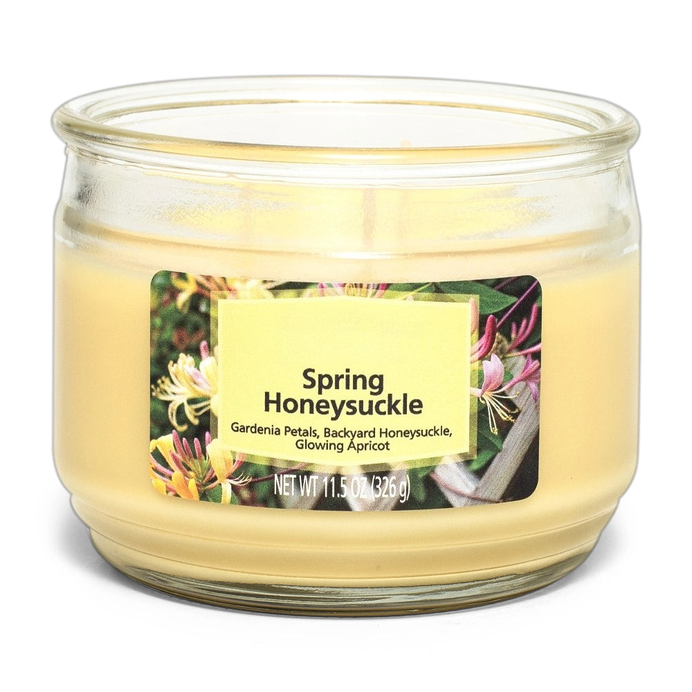 Spring Honeysuckle Scented Candle - Glass Jar Candle for Living Room, Bedroom & Home Decor