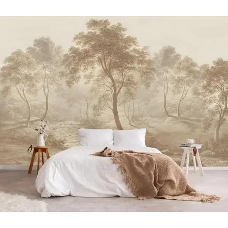 YQWDMX - Peel and Stick Vintage Forest Wallpaper Tropical Jungle murals for Bedroom ZY10 S