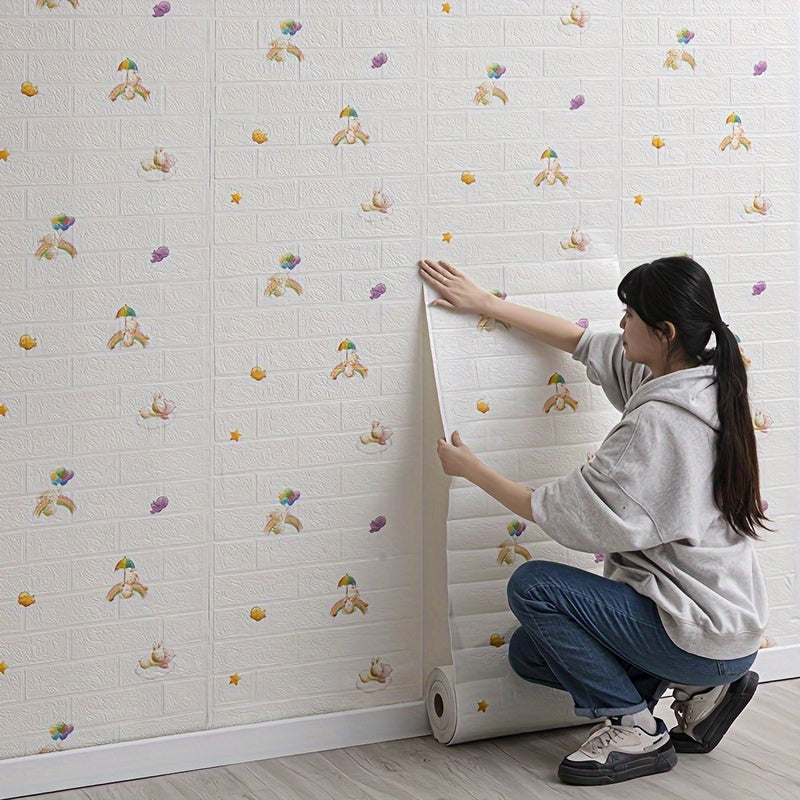 Ten-meter-long self-adhesive waterproof and home wall stickers bedroom living room wall simple rental room renovation ceiling kitchen background wall decoration