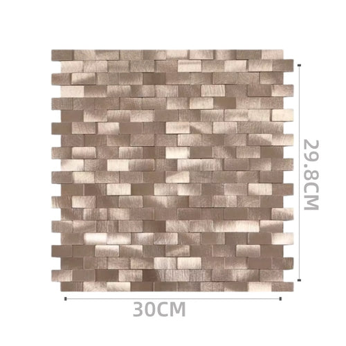 10pcs Self-Adhesive 3D Modern Minimalist Mosaic Wall Panels - Matte Suitable for TV Background Wall, Bar Counter, Rental Home Renovation, Peel & Stick Covering, Installation for Walls and Floors