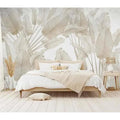 WFBHUA-Beige Banana Leaf Wallpaper Peel and Stick Tropical Self-Adhesive Wall Mural for Living Room Bedroom 82\