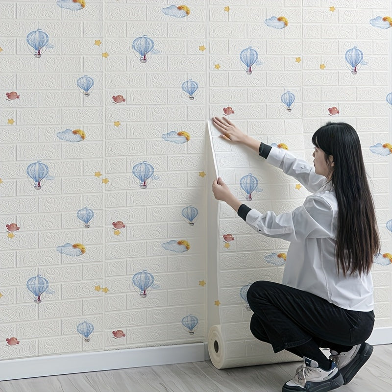 Ten-meter-long self-adhesive waterproof and home wall stickers bedroom living room wall simple rental room renovation ceiling kitchen background wall decoration