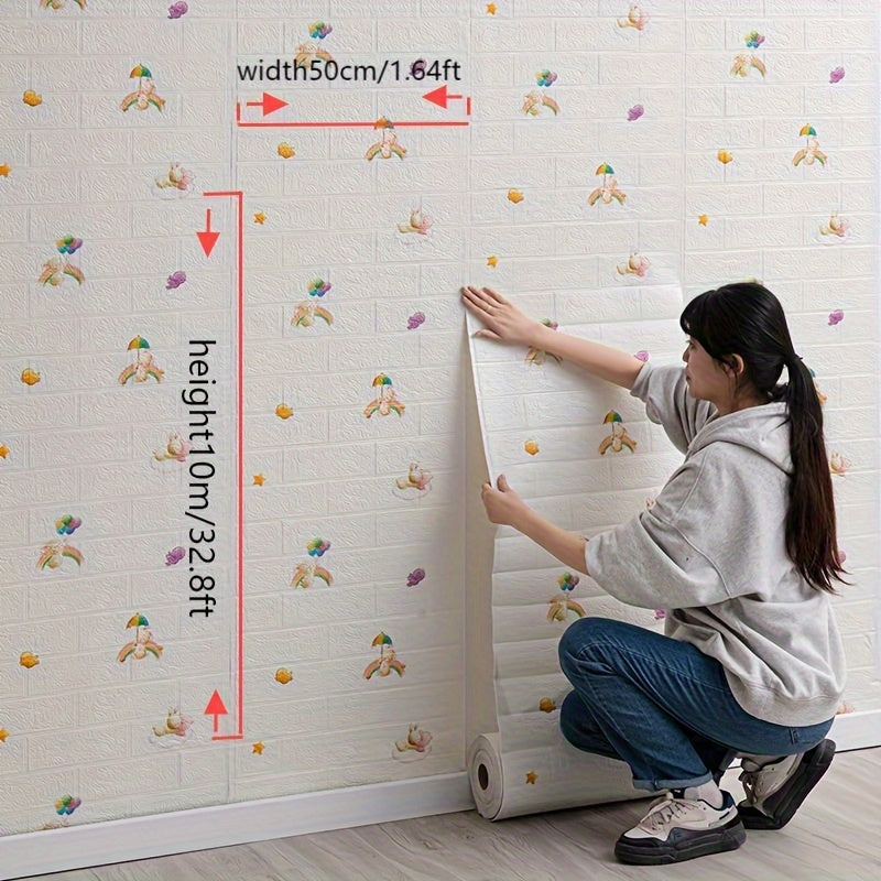 Ten-meter-long self-adhesive waterproof and home wall stickers bedroom living room wall simple rental room renovation ceiling kitchen background wall decoration