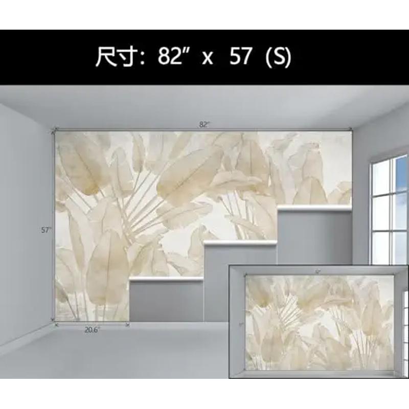 WFBHUA-Beige Banana Leaf Wallpaper Peel and Stick Tropical Self-Adhesive Wall Mural for Living Room Bedroom 82\